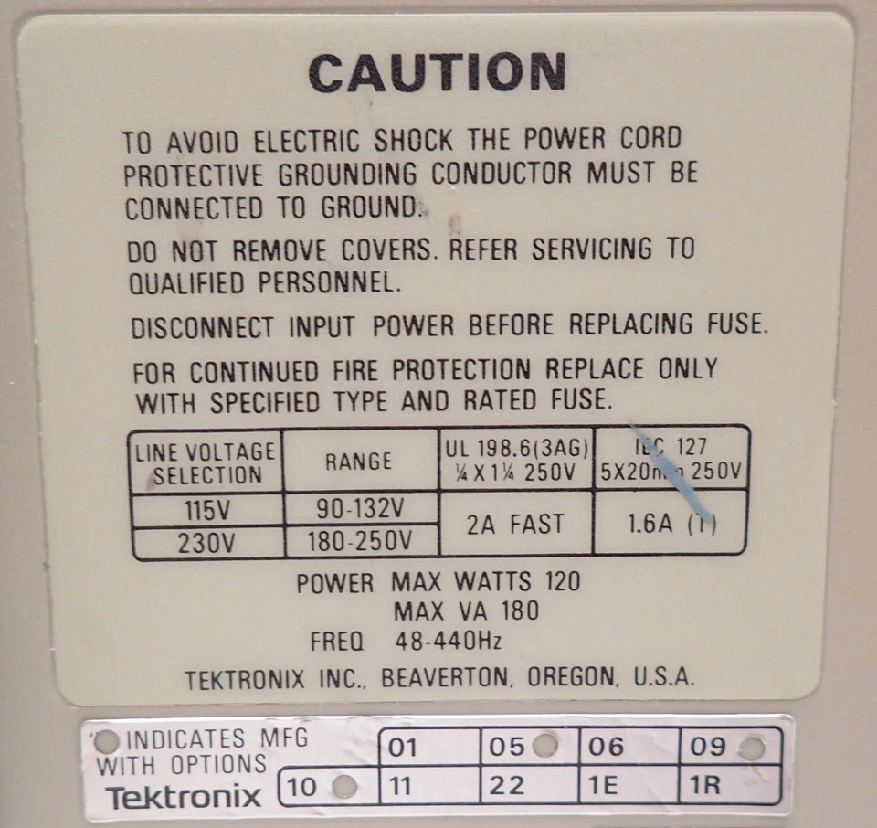 TEKTRONIX 2465B 400 MHz ANALOG 4 CHANNEL OSCILLOSCOPE OPT 05/09/10 (TESTED)!!! - Image 2 of 4
