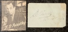 J B Priestley (author) autographed album page signed & dated 1954 with COA