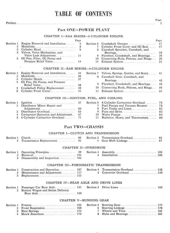 Ford 1952-1953-1954 manual de taller de automóviles de pasajeros Foto 2 de 4