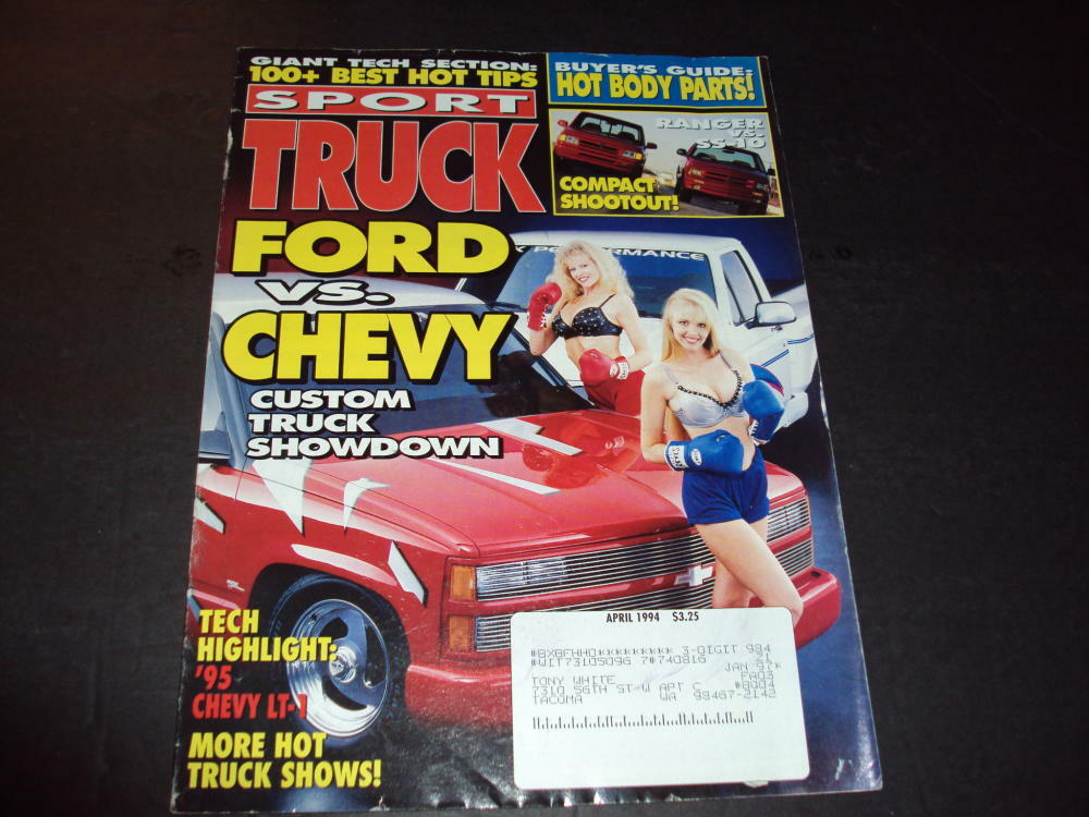 Sport Truck April 1994 Ford vs Chevy Tech Section ID 45994