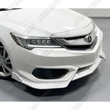 For 16 17 18 Acura ILX 4-Door Painted White Front Bumper Lip Body Kit Spoiler