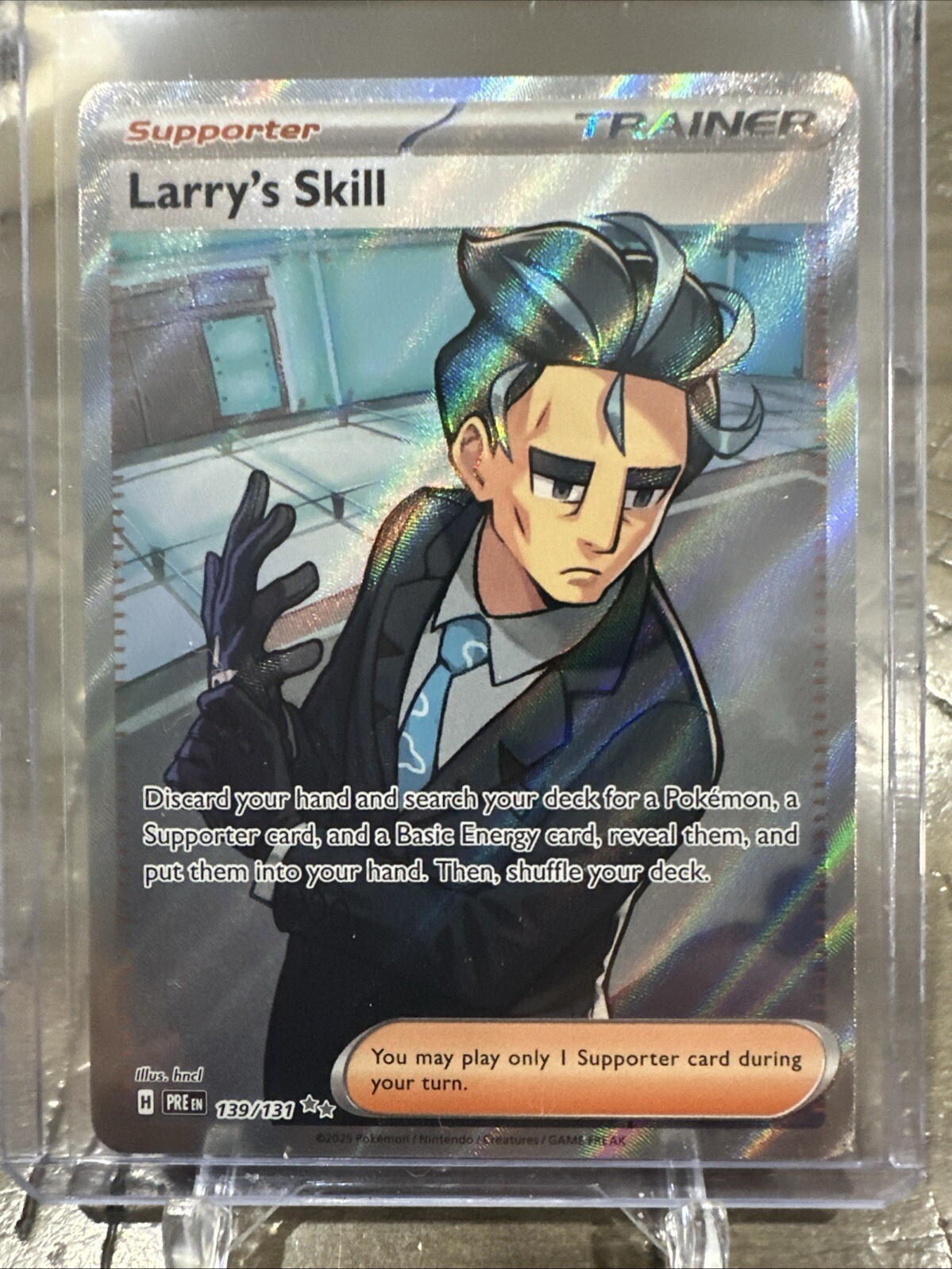 Pokemon TCG English Larry's Skill 139/131 Sv: Prismatic Evolutions Holo NM