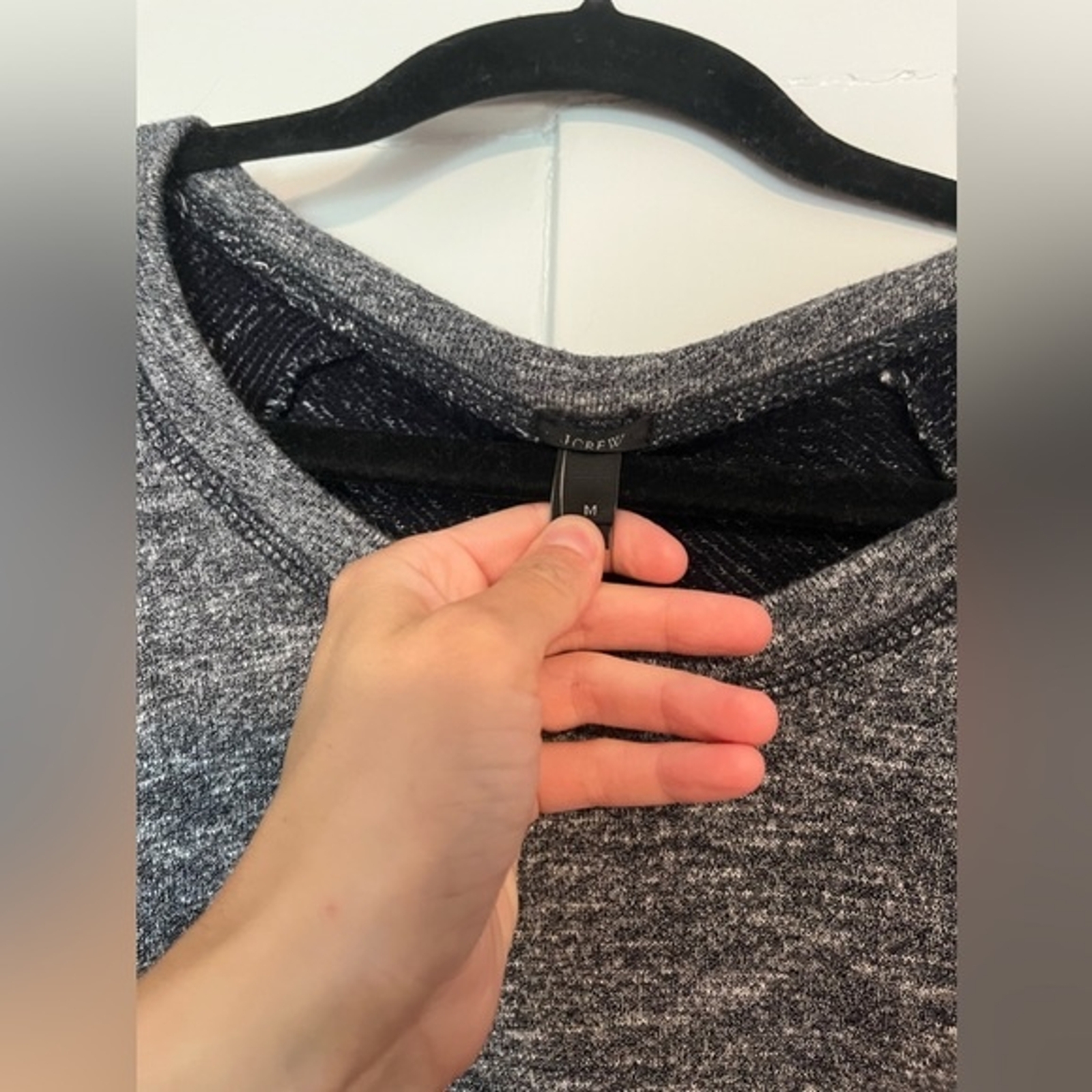 J. Crew Blue / Gray Pull over Basic Sweater Medium - image 3