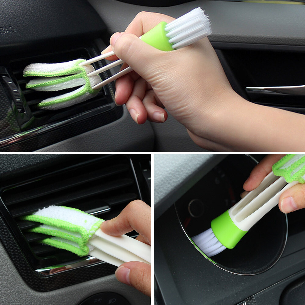 Car Air Conditioner Cleaner Vent Blinds Brush Cloth Auto Detailing Cleaning Tool