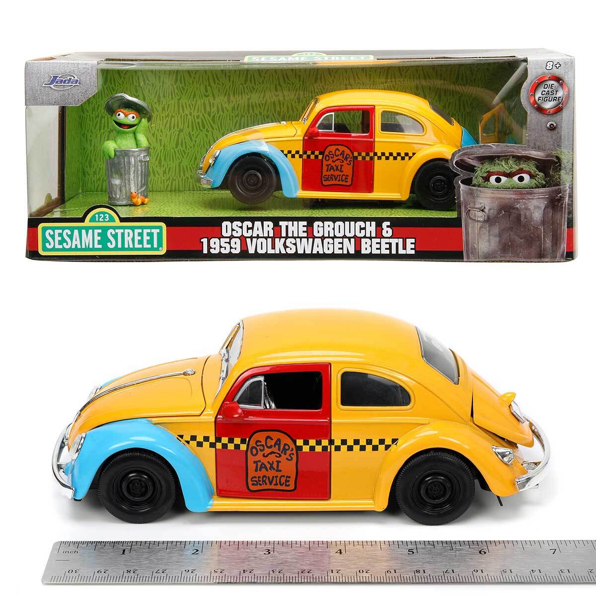 JADA オスカー・ザ・グラウチ & 1959フォルクスワーゲンビートル Jada Hollywood Rides: Sesame Street - Oscar The Grouch & 59