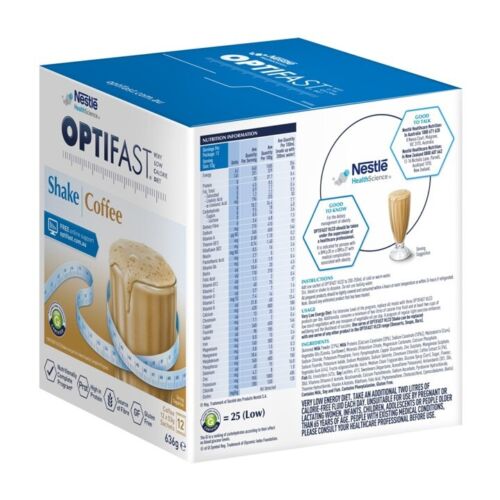 12's x 53g OPTIFAST VLCD Shake COFFEE Flavor Weight Loss Express Ship - Picture 3 of 3