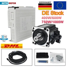 〖EU〗1KW 600W 400W 750W AC Servo Motor Driver Kit 3000RPM/6000RPM CNC Engraving