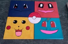 Pok mon hand painted canvas