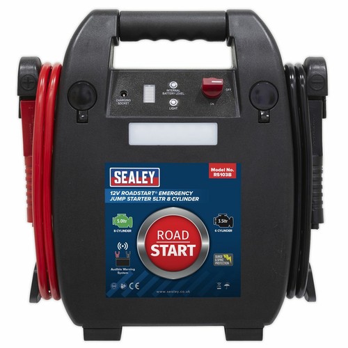 Paquete de energía de emergencia Sealey RS103B RoadStart arranque de salto 12V 5 litros 8 cilindros - Imagen 2 de 5