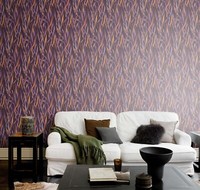 Vliestapete Rasch BläTter GräSer Aquarell Lila Braun Gelb 330243 (3,74€/1Qm)