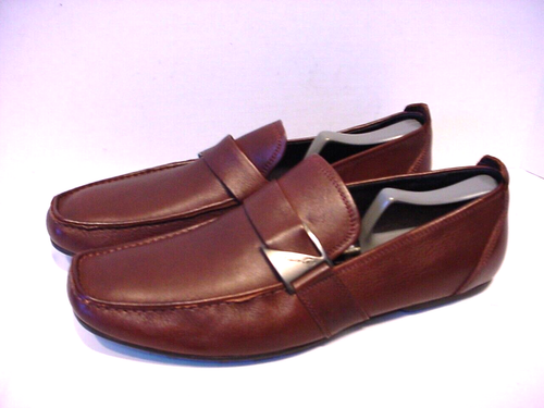 Kenneth Cole Turbo Thrill Brown Leather Driving Moccasins Size 10 M