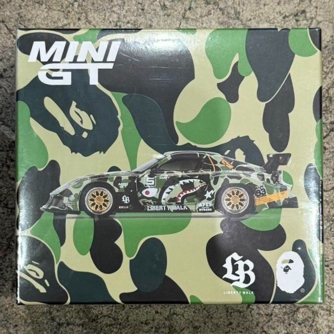 MiniGT Bape LB RX-7 東京オートサロン2025限定 Tokyo Auto Salon 2025 MINI GT BAPE LBWK Mazda RX-7 LB Super