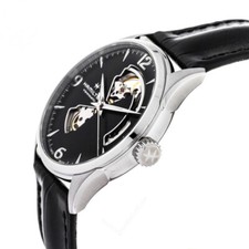 Hamilton Jazzmaster Open Heart Automatic Black Leather Men's Watch H32705731 2