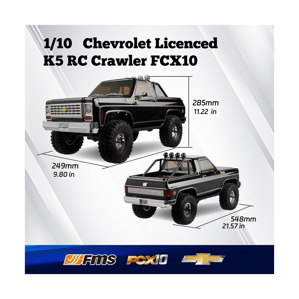 ホビーラジコン FMS 1/10 Chevrolet K5 RC Crawler FCX10 Amazon.com: FCX10 FMS 1/10 K5 RC Crawler Chevy Blazer