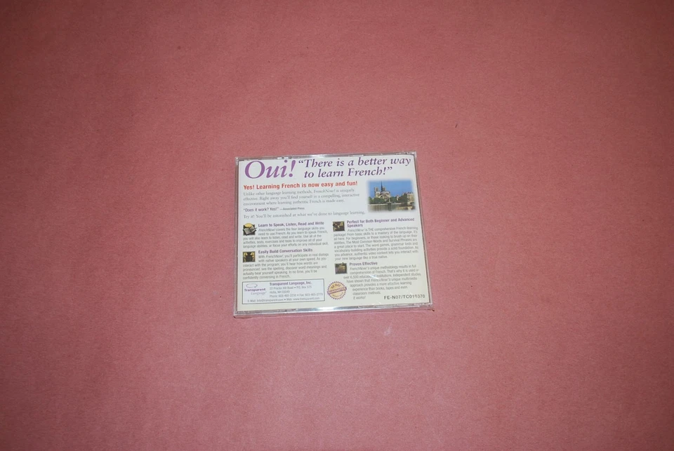 Learn French Now Transparent Language Master Program 2 CD ROM NEW SEALED - Image 2 of 2