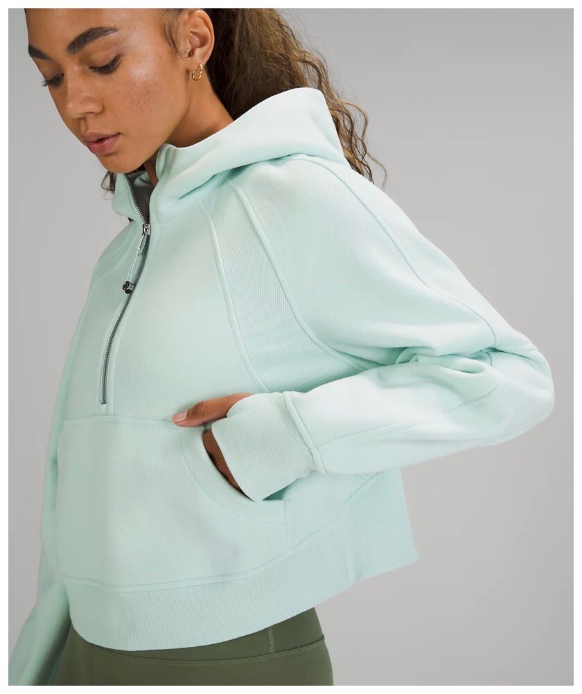 ルルレモン scuba ミントグリーン M/L Lululemon Scuba Oversized 1/2 Zip Hoodie - Mint Green - XS