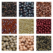 Rutkovsky 111-19001 Round Druck Pressed Glass Beads * Many Colors