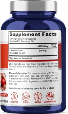 is glutathione gluten free Glutathione Complex Capsules, 60ct main image 1