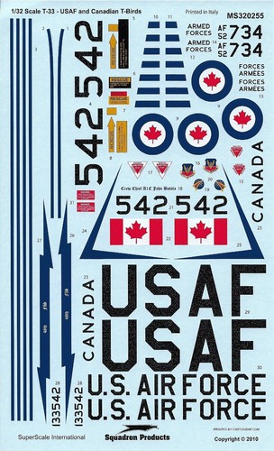 MS320255 Superscale 1:32 Lockheed T-33A / CT-133 Shooting Star USAF and Canadian - Bild 3 von 3