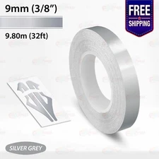 SILVER GRAY 3/8" PIN STRIPE Car Model Motorcycle Decal TAPE Vinyl Sticker 9mm