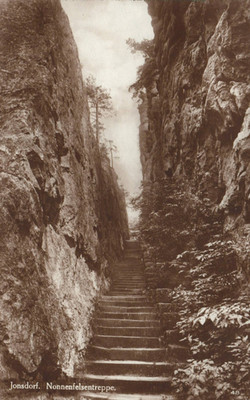 AK Jonsdorf Nonnenfelsentreppe, E. Wagner Zittau, ungelaufen  (Nr. 3237A75)