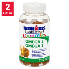 IronKids Essential Omega-3 Gummies, 2x 200ct .