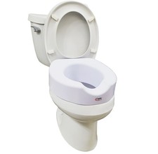 Carex Toilet Seat Riser  Quick-Lock, Raised Toilet Seat 4inches Slip-Resistant