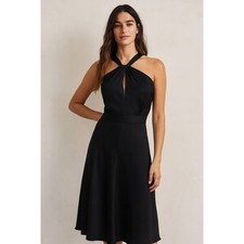 J Crew Black Halter Dress Sinclair Size 4 Party Cocktail Night Out Valentines