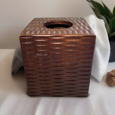 Wooden Vanity Tissue Square Box Cover Retro Cottagecore Decor