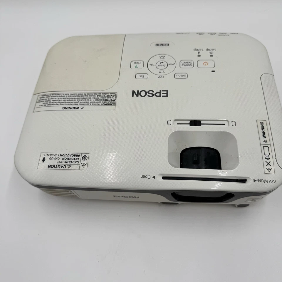 Epson EX3210 H430A Multi Media Projector W/ Remote And Display Port Cable Works - Image 3 of 4