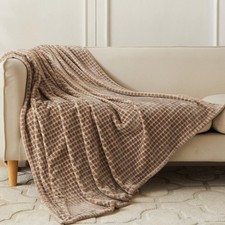 Fleece Throw Blanket for Couch and Bed, 50x60 Inches Soft Cozy 3D Decorative ...