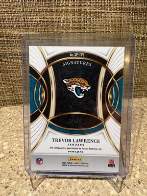 2025 PANINI SELECT TREVOR LAWRENCE WHITE PRIZM AUTO #SP-TVL 26/35