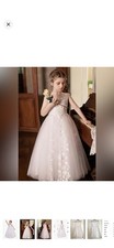 Size 8 Girls Tulle Communion, Flower Girl Ball Gown Never Worn