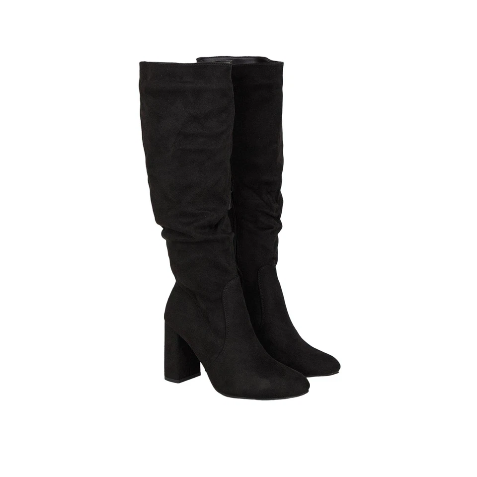 Dorothy Perkins - Damen Kniehohe Stiefel "Keris", Gerafft (DP4430) - Bild 1 von 3