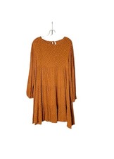 Dress Up Burnt Orange Floral Bohemian Babydoll Dress Size Large