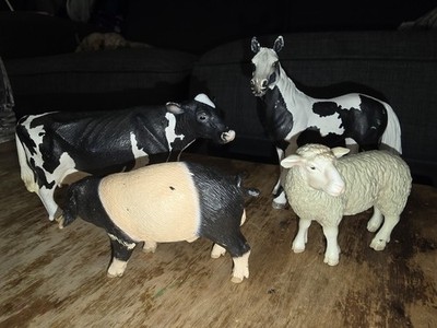 Schleich Bauernhof Tiere Konvolut Kuh Schwein Schaf Pferd Figuren Restposten Spielzeug Sammlung