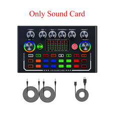 F009 Live Sound Card Podcast Equipment with BM-800 Microphone Live Broadcast Set