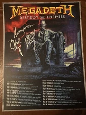 Megadeth 2024 Poster Signed By Chad And Ryan Mudvayne 