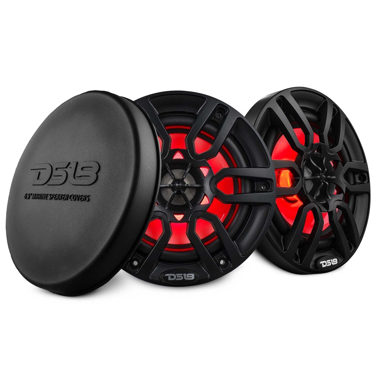 Ds18 Marine Grade Speakers DS18 NXL-6/BK 2-WAY MARINE SPEAKERS RGB