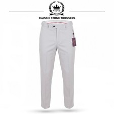 Relco Mens Stone Stay Press Classic Trousers Mod Retro Sta Pressed Prest Vintage
