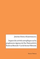Impacts Des ActivitéS Antrophiques Sur Les Peuplements VéGetaux Du Parc National