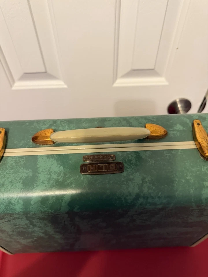 Samsonite Vintage Green Hard Shell Suitcase - Image 2 of 4