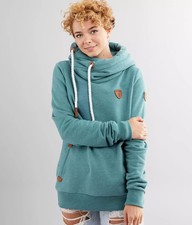 NAKETANO Artemis Cove Hoodie Women's Medium Logos Hooded Pockets Mallard Teal