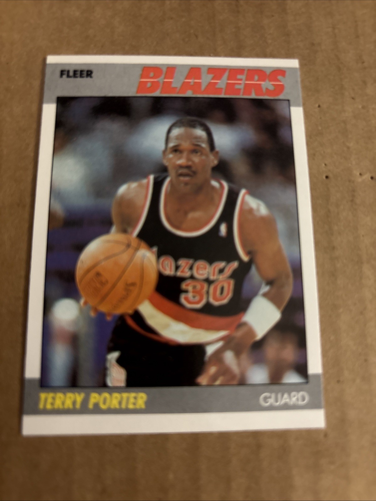 1987 Fleer Terry Porter RC #89 Portland Blazers Basketball Card (f5)