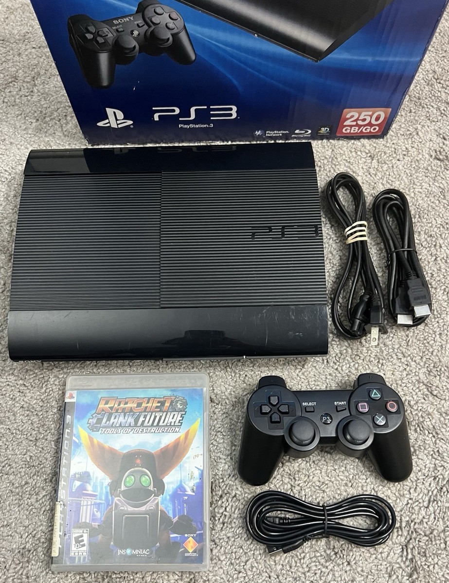 PlayStation 3 PS3 Super Slim 250GB Console + Controller & Box