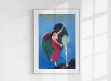 Vintage French Poster, Retro Wall Art, Printable Wall Art, Bar Cart Decor