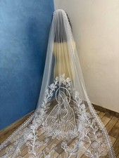 bridal Veil Embroidery Lace virgin marry 1 Tier