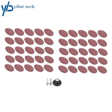 50Pcs 80 Grit 2" roll Lock Quick Change Discs Set Sanding Discs with 1/4" Holder