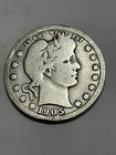 1905 O Barber Silver Quarter Very Good