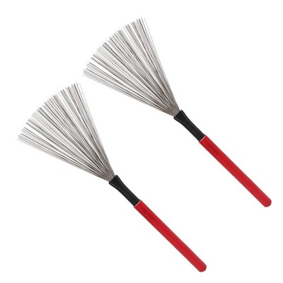 Drum Brush Steel Wire Maple Wooden Handle Percussion Tool Instrument Accessory